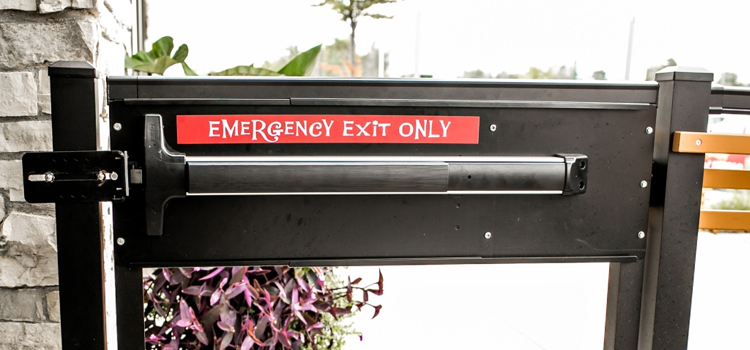 emergency push bar installation in Pinole